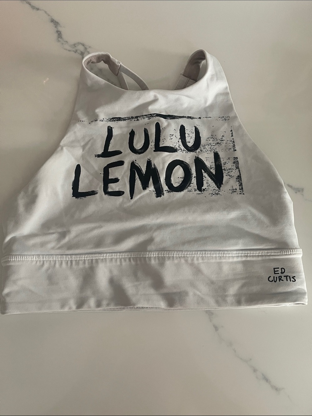 Lulu Lemon White Logo Sports Bra